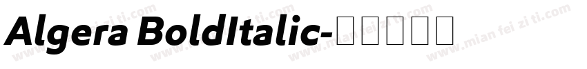 Algera BoldItalic字体转换